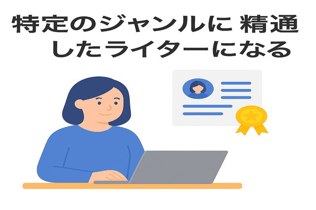 特定ジャンルに精通した専門性のあるライターを目指す
