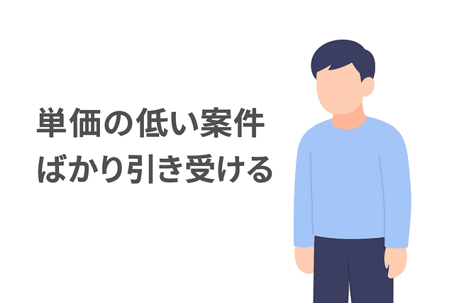 低単価案件ばかりを引き受けるWebライター