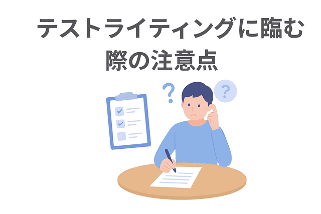 テストライティングに臨むときに気をつけたいポイント