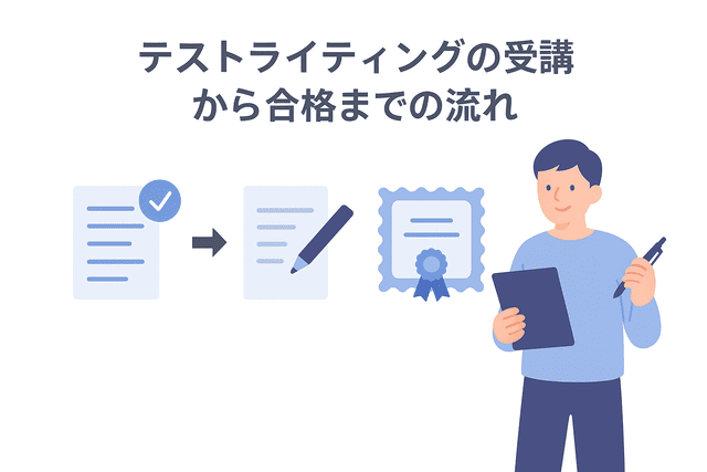 案件応募後のテストライティング受講から合格までの流れ
