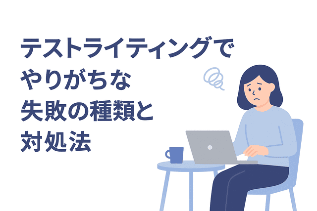 テストライティングでやりがちな失敗の種類と対処法