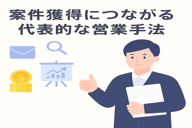 Webライターが案件獲得につながる代表的な営業方法を紹介
