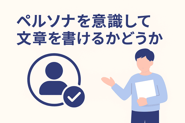 ペルソナを意識して書けるかどうか