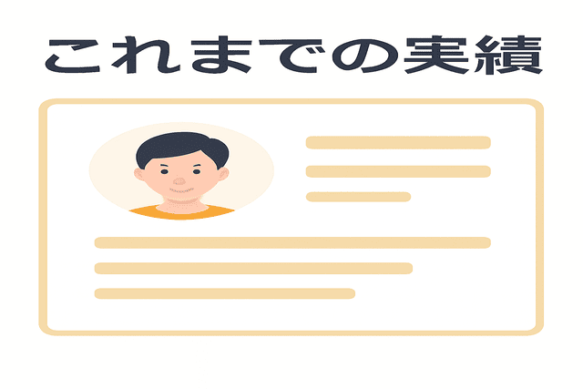 これまでの実績を掲載する