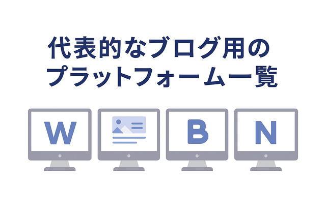 代表的なブログ運営プラットフォームの一覧