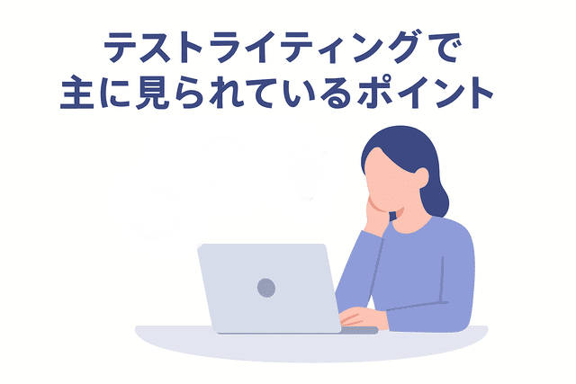 テストライティングで主に見られるポイント