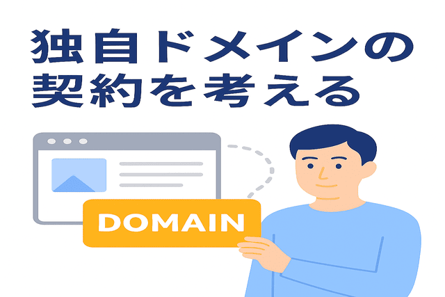独自ドメインの契約を検討する