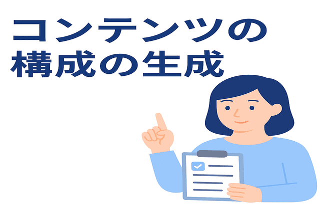 記事のコンテンツ構成を自動で生成できる