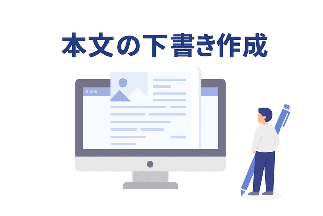 記事本文の下書きを効率的に作成できる