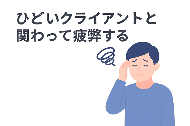 理不尽なクライアントと関わって疲弊する