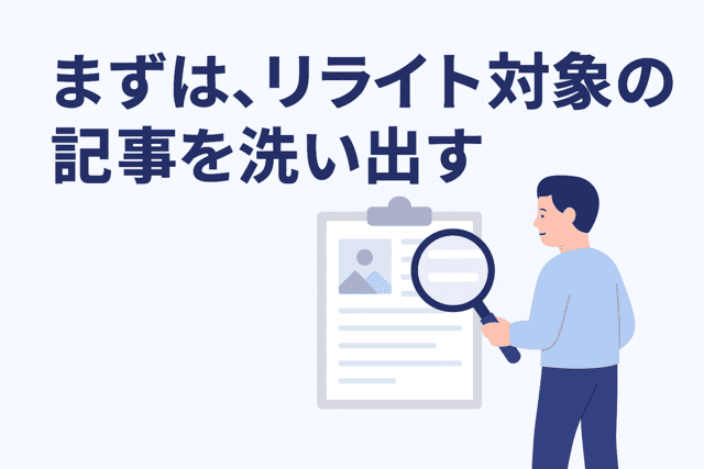 リライト対象となる記事を特定する