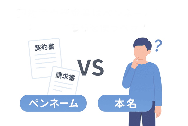 契約書や請求書にはペンネームと本名のどちらを使うべきか