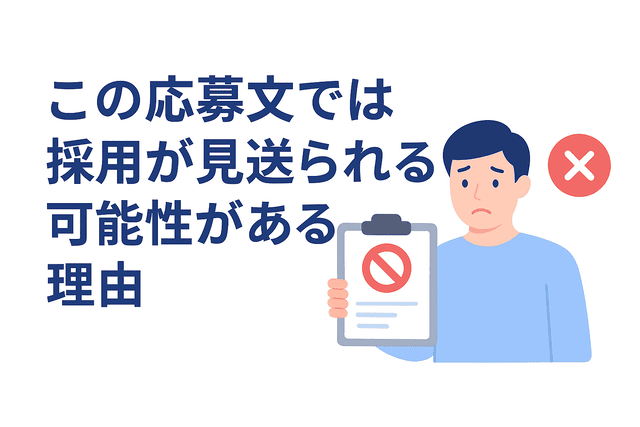 応募文で採用を見送られる可能性がある理由