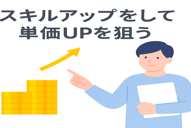 スキルアップをして単価アップを狙う