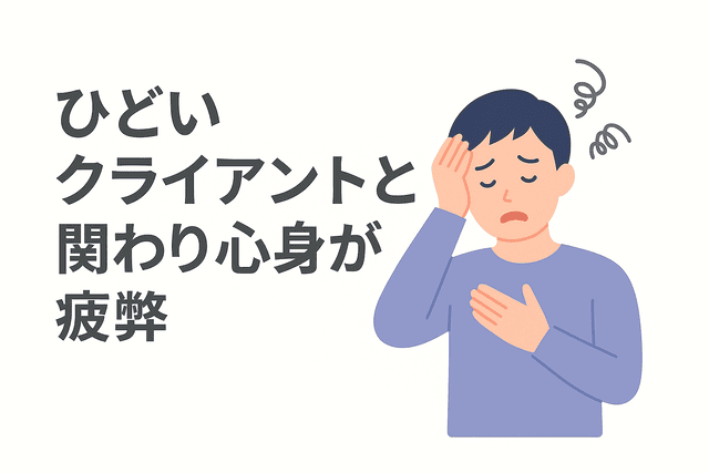 ひどいクライアントとの関わりで心身が疲弊し辞める