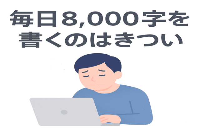 毎日8,000文字を書き続けるのはきつい