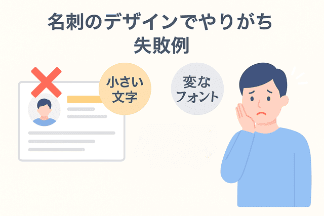 名刺デザインでありがちな失敗例