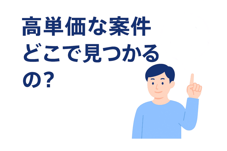 高単価案件を探す場所や見つけ方に関する疑問
