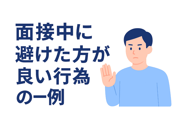面接中に避けた方が良い行為の一例