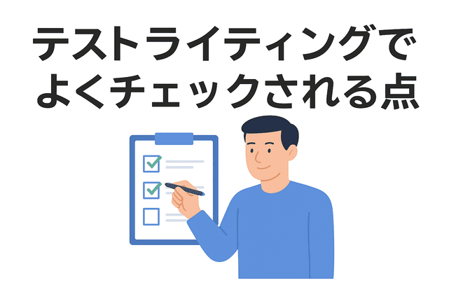 テストライティングで評価されやすい基本的なチェック項目