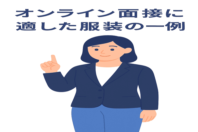 オンライン面接に適した服装の一例