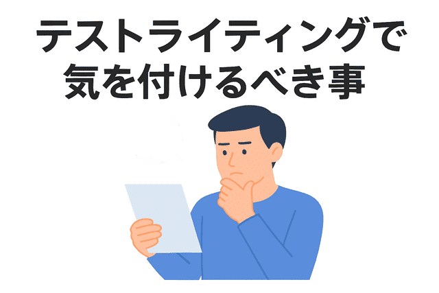 テストライティングで気を付けるべきこと