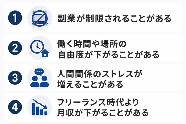 業務委託のWebライターやWebマーケターが正社員になるデメリット