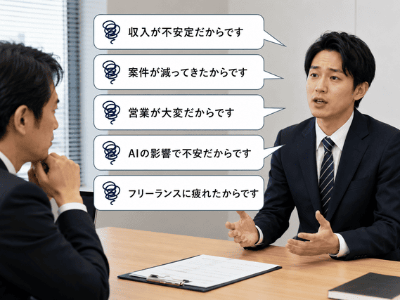 会社員に戻りたい理由がネガティブ