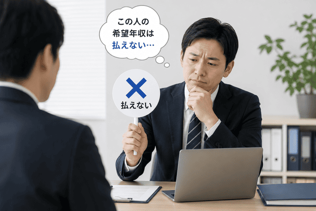 Webライター側の希望年収が企業の賃金テーブルに合わない