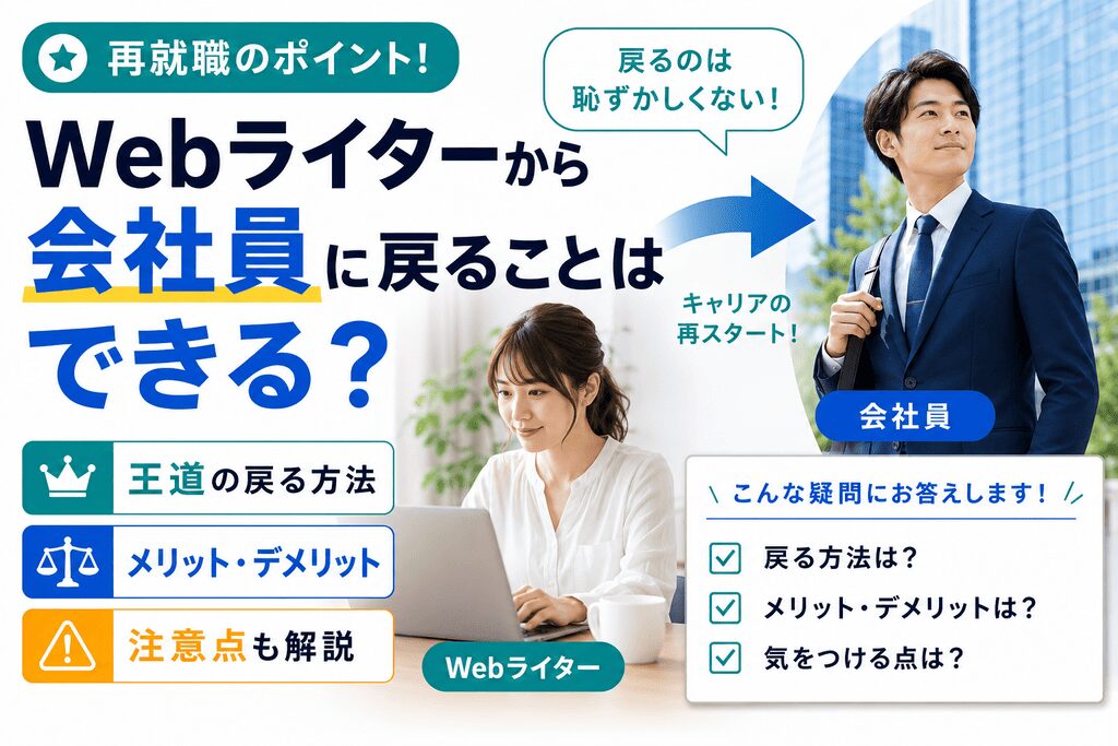 Webライターは会社員に戻ることができる