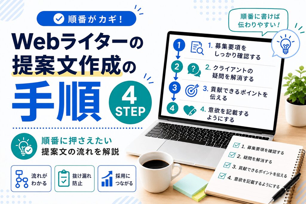 Webライターが提案文を作成する際の手順を解説