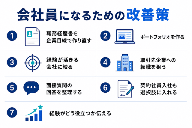 Webライターが会社員になるための改善案